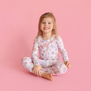 Bamboo Long Sleeve Pajama Set - Erica (Dinosaurs) Posh Peanut Size: 3T-4T