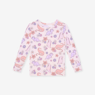 Bamboo Long Sleeve Pajama Set - Erica (Dinosaurs) Posh Peanut Size: 3T-4T