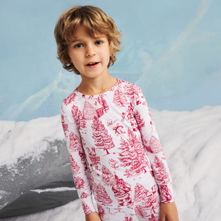 Bamboo Long Sleeve Pajama Set - Father Christmas