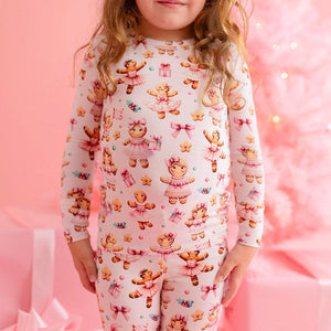 Posh Peanut bamboo long sleeve pajama set in Ginger Posh