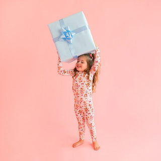 Bamboo Long Sleeve Pajama Set - Ginger Posh (Gingerbread Cookies) Posh Peanut Size: 2T