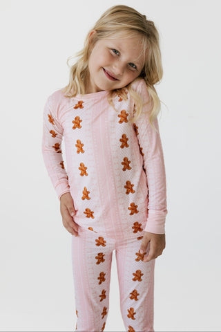 Bamboo Long Sleeve Pajama Set - Gingerbread Cookie