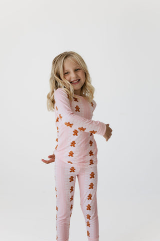 Bamboo Long Sleeve Pajama Set - Gingerbread Cookie