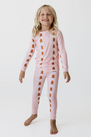 Bamboo Long Sleeve Pajama Set - Gingerbread Cookie