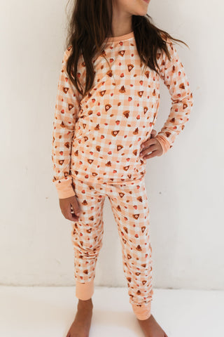 Bamboo Long Sleeve Pajama Set - Gingham Sweet Pie In My Jammers Size: 3T