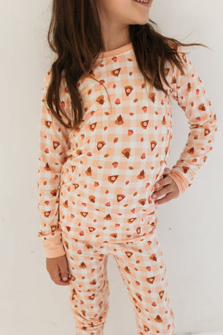 Bamboo Long Sleeve Pajama Set - Gingham Sweet Pie In My Jammers Size: 3T