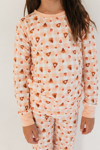 Bamboo Long Sleeve Pajama Set - Gingham Sweet Pie In My Jammers Size: 3T