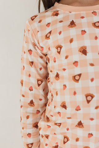 Bamboo Long Sleeve Pajama Set - Gingham Sweet Pie In My Jammers Size: 3T