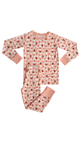 Bamboo Long Sleeve Pajama Set - Gingham Sweet Pie In My Jammers Size: 3T