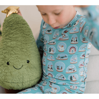 Bamboo Long Sleeve Pajama Set - Glacier Snow Globes KicKee Pants Size: 2T