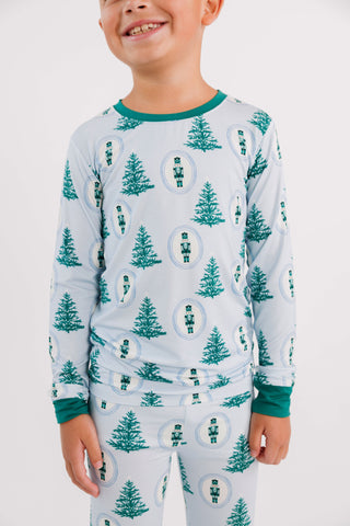 Bamboo Long Sleeve Pajama Set - Green Nutcracker