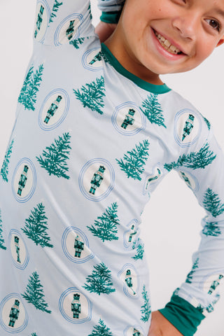 Bamboo Long Sleeve Pajama Set - Green Nutcracker