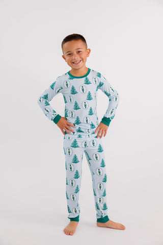 Bamboo Long Sleeve Pajama Set - Green Nutcracker