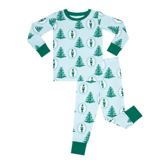 Bamboo Long Sleeve Pajama Set - Green Nutcracker