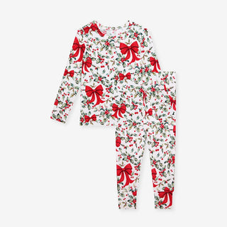 Bamboo Long Sleeve Pajama Set - Happy Holly-Days