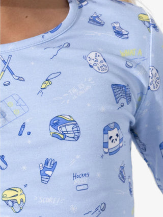 Bamboo Long Sleeve Pajama Set - Hockey Bellabu Bear Size: 3T