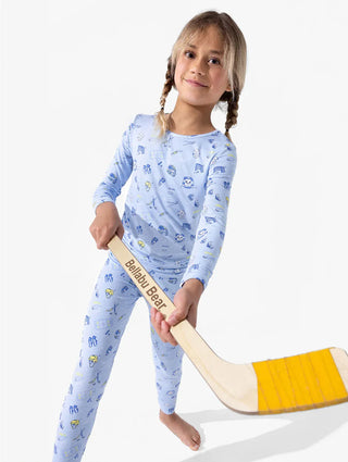 Bamboo Long Sleeve Pajama Set - Hockey Bellabu Bear Size: 3T