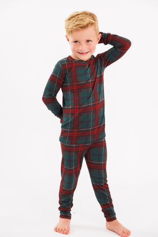 Bamboo Long Sleeve Pajama Set - Holiday Heritage Plaid