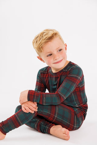 Bamboo Long Sleeve Pajama Set - Holiday Heritage Plaid