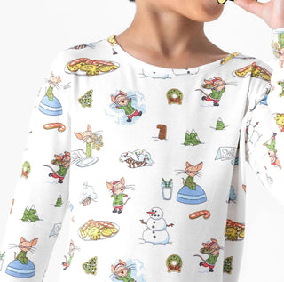 Bamboo Long Sleeve Pajama Set - If You Give A Mouse A Cookie Bellabu Bear Size: 3T
