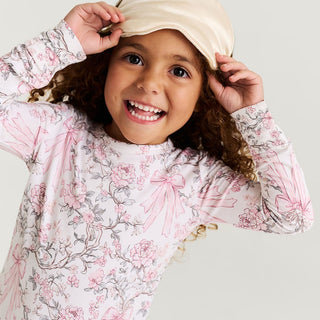 Bamboo Long Sleeve Pajama Set - Irene (Floral) Posh Peanut Size: 3T-4T