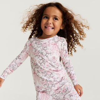 Bamboo Long Sleeve Pajama Set - Irene (Floral) Posh Peanut Size: 3T-4T