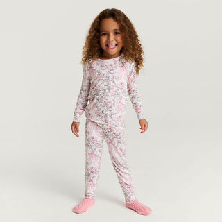 Bamboo Long Sleeve Pajama Set - Irene (Floral) Posh Peanut Size: 3T-4T