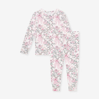 Bamboo Long Sleeve Pajama Set - Irene (Floral) Posh Peanut Size: 3T-4T