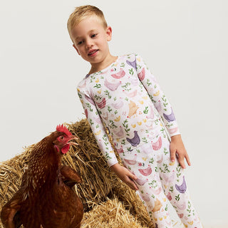 Bamboo Long Sleeve Pajama Set - Jo (Chickens)