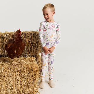 Bamboo Long Sleeve Pajama Set - Jo (Chickens)