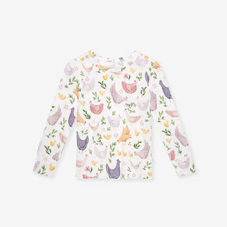 Bamboo Long Sleeve Pajama Set - Jo (Chickens)