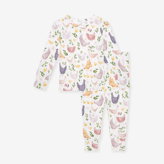 Bamboo Long Sleeve Pajama Set - Jo (Chickens)