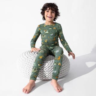 Bamboo Long Sleeve Pajama Set - Jurassic Park Core Bellabu Bear Size: 4T