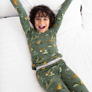Bamboo Long Sleeve Pajama Set - Jurassic Park Core Bellabu Bear Size: 4T