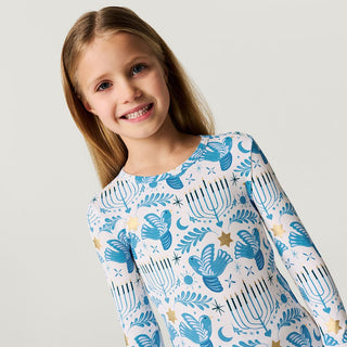 Bamboo Long Sleeve Pajama Set - Lior (Hanukkah)