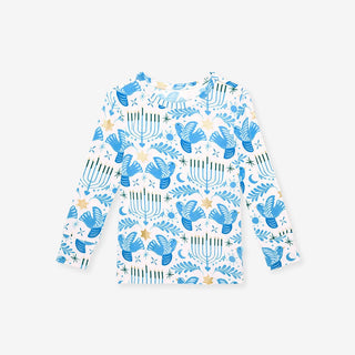 Bamboo Long Sleeve Pajama Set - Lior (Hanukkah)