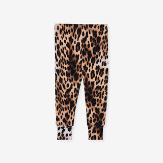 Bamboo Long Sleeve Pajama Set - Loretta Leopard Posh Peanut
