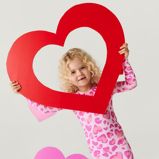 Bamboo Long Sleeve Pajama Set - Love Leopard Posh Peanut Size: 3T-4T