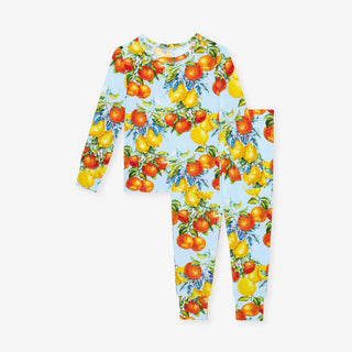 Bamboo Long Sleeve Pajama Set - Lucia (Citrus) Posh Peanut