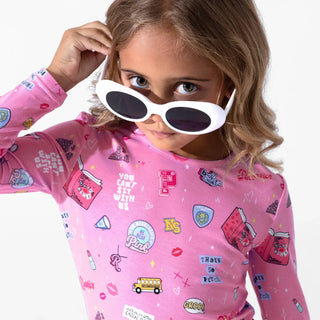 Bamboo Long Sleeve Pajama Set - Mean Girls: So Fetch Bellabu Bear Size: 3T