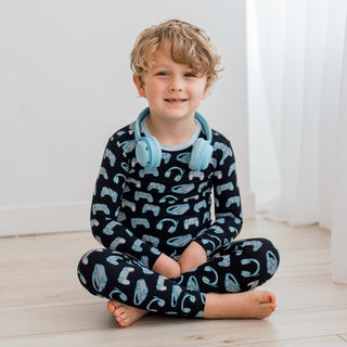 Bamboo Long Sleeve Pajama Set - Midnight Gamer KicKee Pants Size: 3T