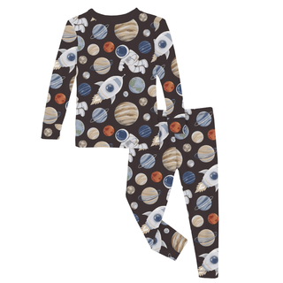 Bamboo Long Sleeve Pajama Set - Midnight Space Dream KicKee Pants Size: 3T