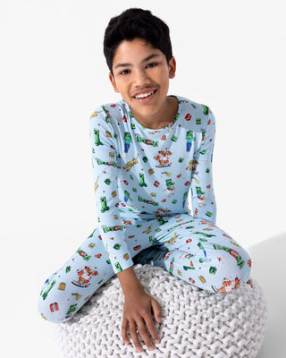 Bamboo Long Sleeve Pajama Set - Minecraft Chicken Jockey Bellabu Bear Size: 18-24 Months
