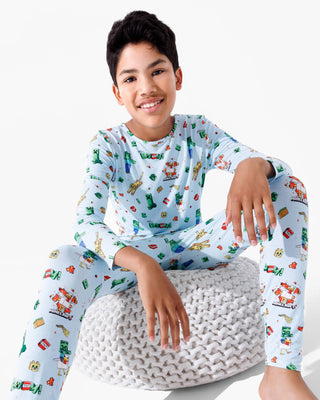 Bamboo Long Sleeve Pajama Set - Minecraft Chicken Jockey Bellabu Bear Size: 18-24 Months