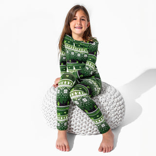 Bamboo Long Sleeve Pajama Set - Minecraft Christmas Bellabu Bear Size: 3T
