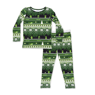 Bamboo Long Sleeve Pajama Set - Minecraft Christmas Bellabu Bear Size: 3T