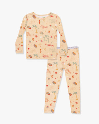 Bamboo Long Sleeve Pajama Set - Minecraft Summer Vibes Bellabu Bear Size: 18-24 Months