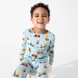 Bamboo Long Sleeve Pajama Set - Merry Minions Bellabu Bear Size: 2T