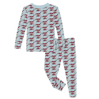 Bamboo Long Sleeve Pajama Set - Mom Tattoo KicKee Pants Size: 2T