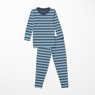 Bamboo Long Sleeve Pajama Set - Moonlight Bay Stripe